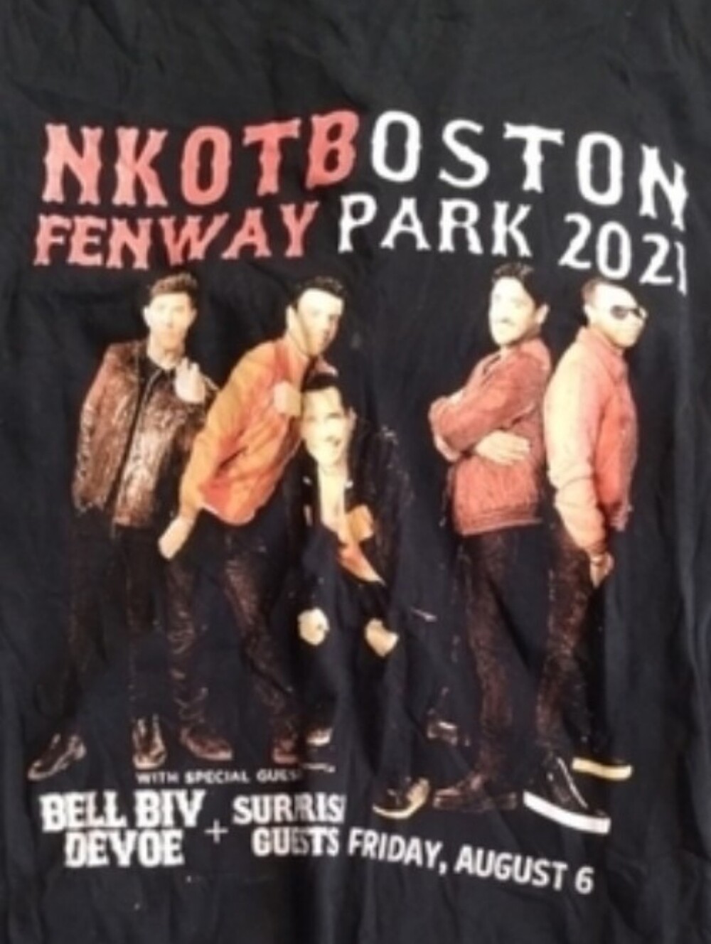NKOTB New Kids on the Block Fenway Park Boston 2021 Concert Tee - Picture 5 of 5